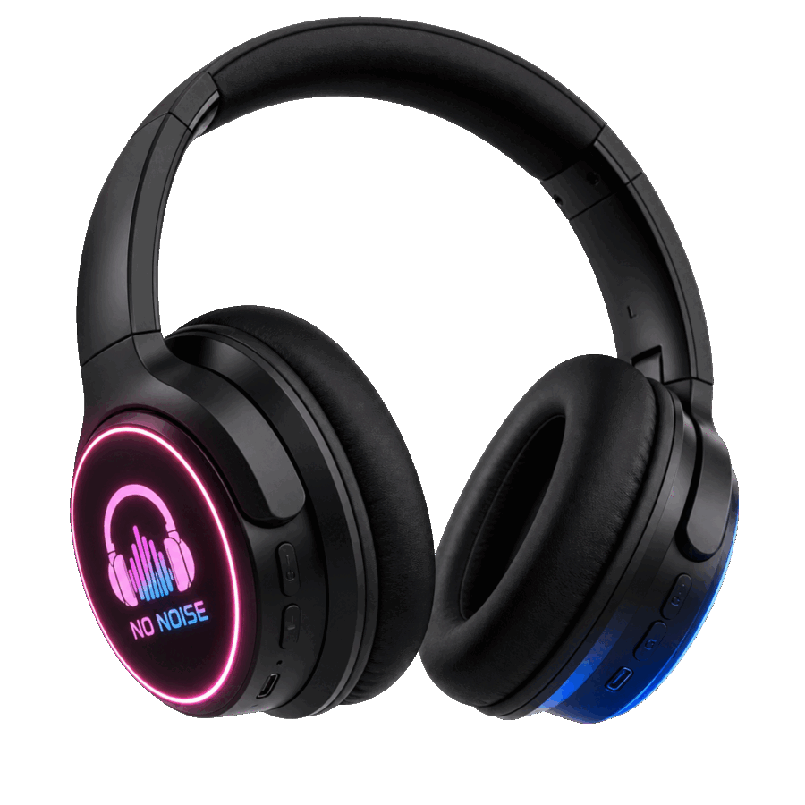 No Noise premium LED silent disco headphones for hire in Devon